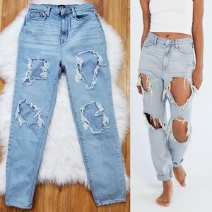 UO BDG Mom High Rise Destroyed Jeans